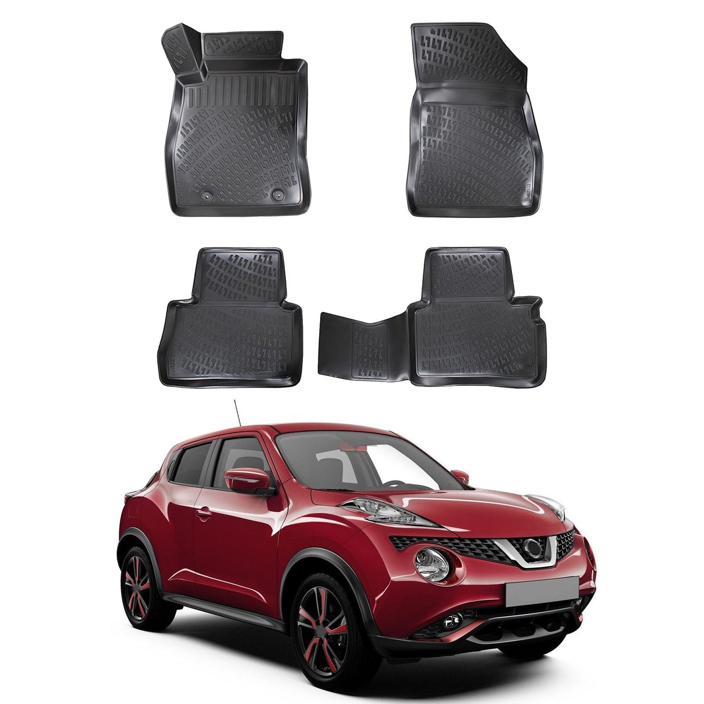 סט שטיחים 3D תואם מקור לרכב ניסאן ג'וק גוק 2010-2019