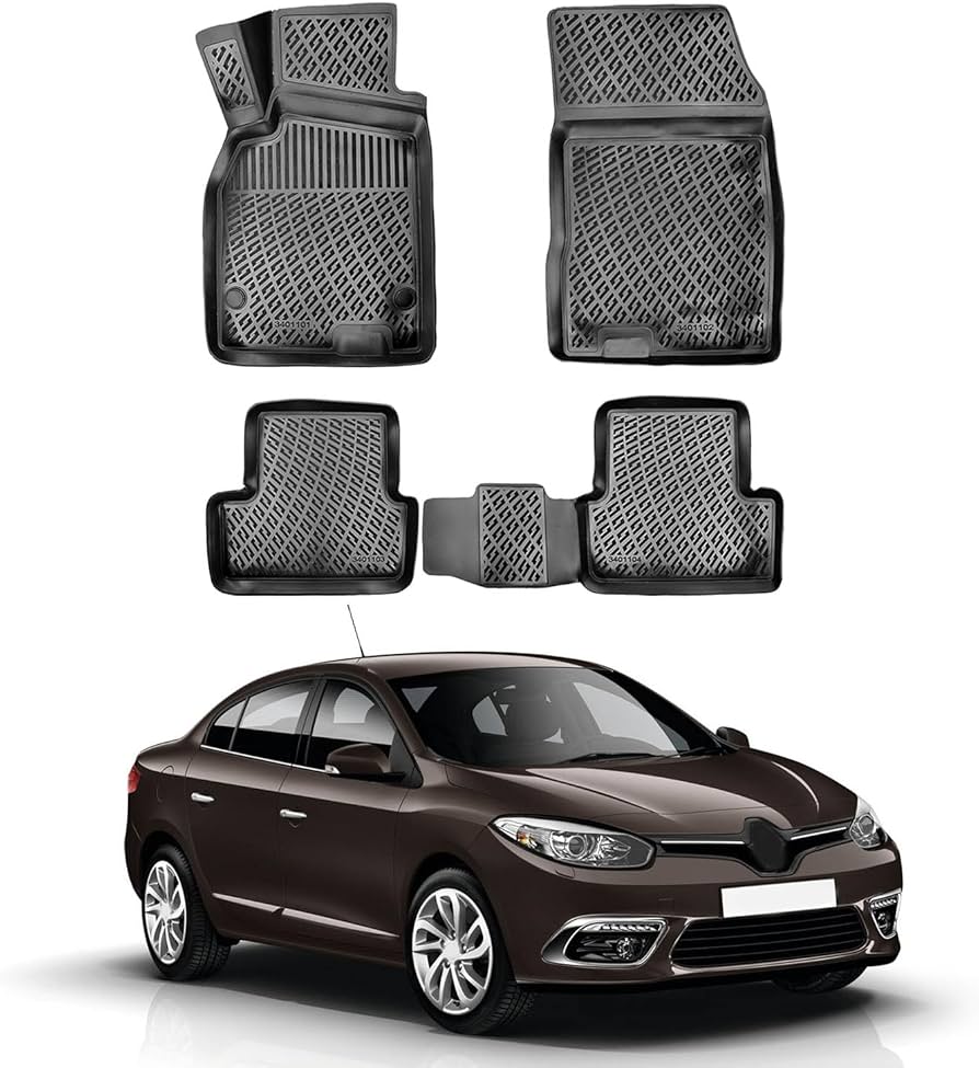 סט שטיחים 3D תואם מקור לרכב רנו פלואנס 2009+