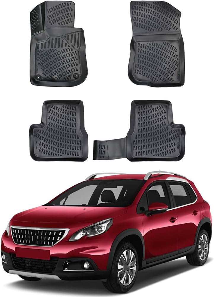 סט שטיחים 3D תואם מקור לרכב פגו פ'יגו 2008 2013-2019