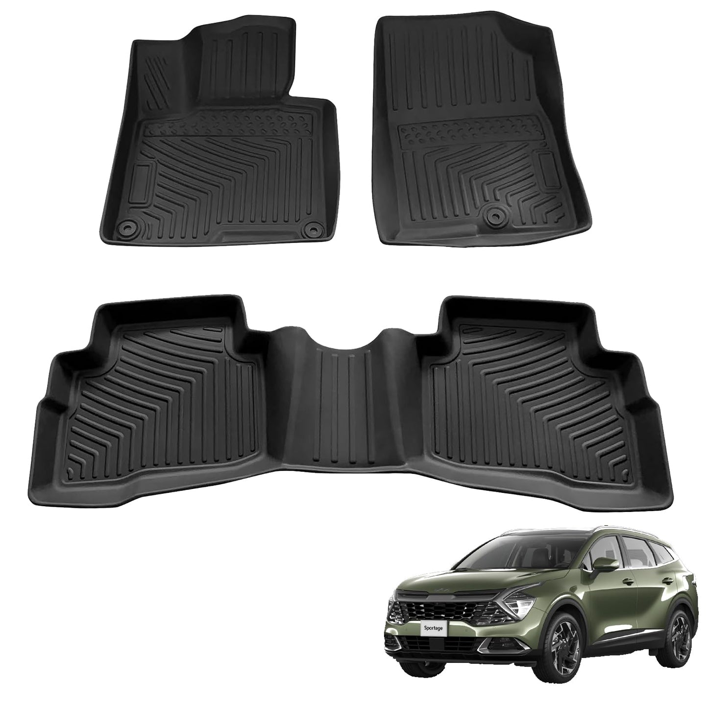 סט שטיחים 3D תואם מקור לרכב קיה ספורטאז 2022-2025