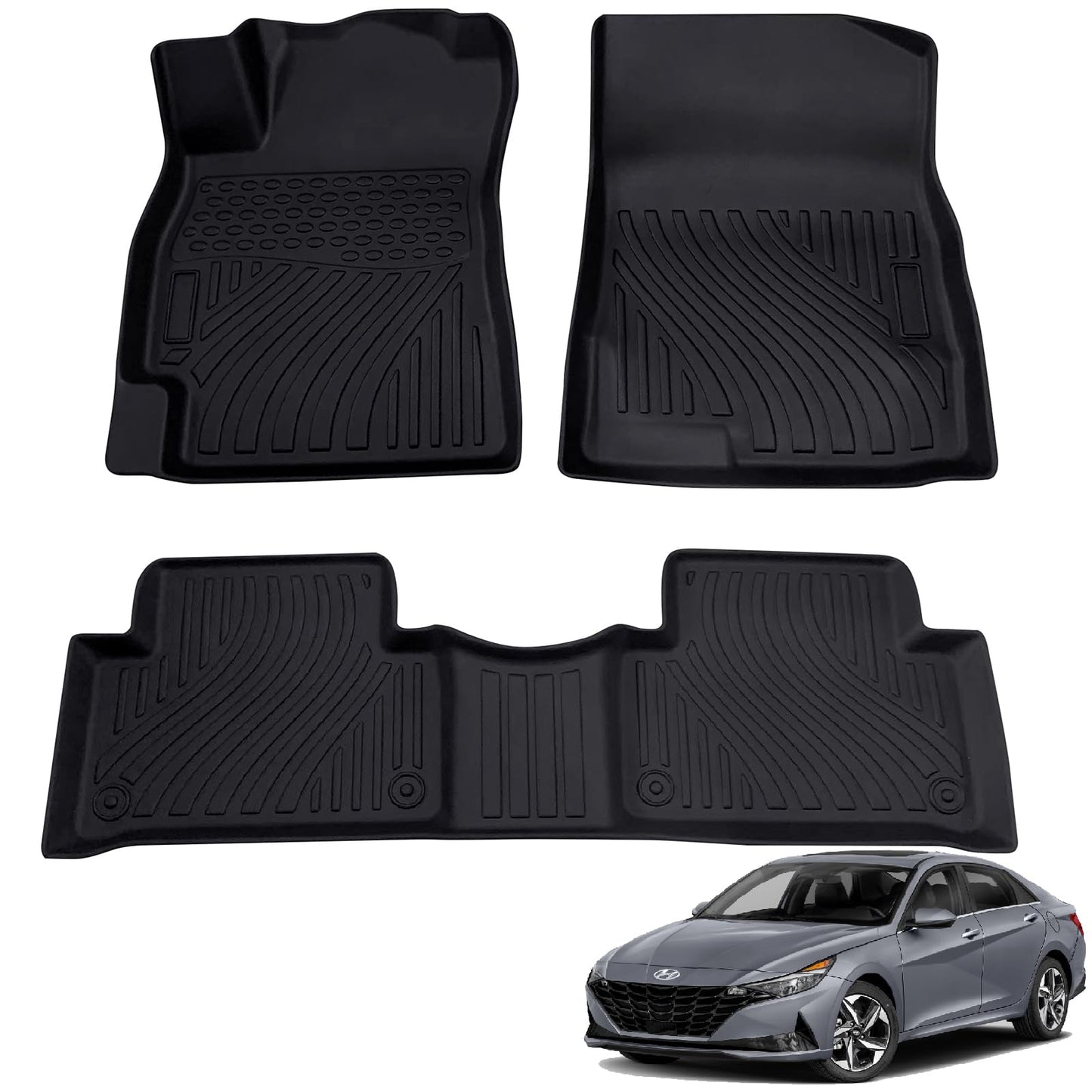 סט שטיחים 3D תואם מקור לרכב יונדאי אלנטרה 2021+