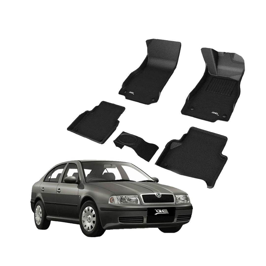 סט שטיחים 3D תואם מקור לרכב סקודה אוקטביה 2005-2012