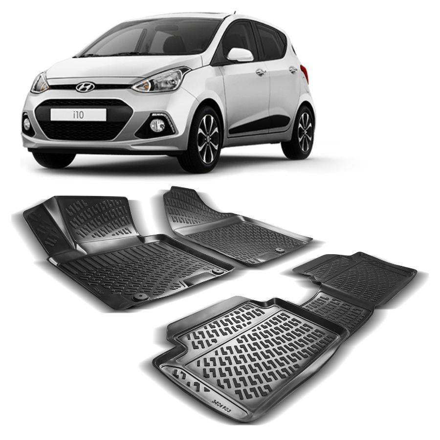 סט שטיחים 3D תואם מקור לרכב יונדאי i10 2013-2019
