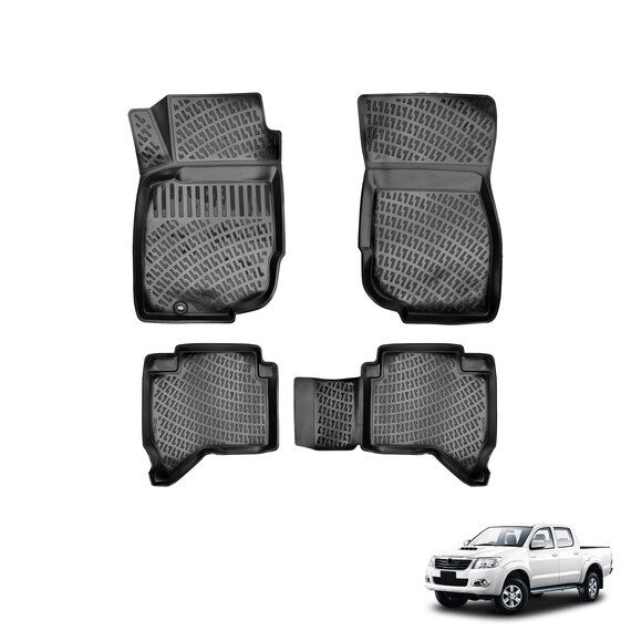 סט שטיחים 3D תואם מקור לרכב טויוטה היילקס 2004-2015