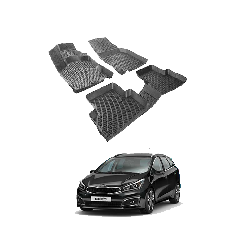 סט שטיחים 3D תואם מקור לרכב קיה סיד 2013-2017