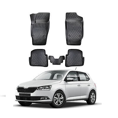 סט שטיחים 3D תואם מקור לרכב סקודה פאביה 2014-2021