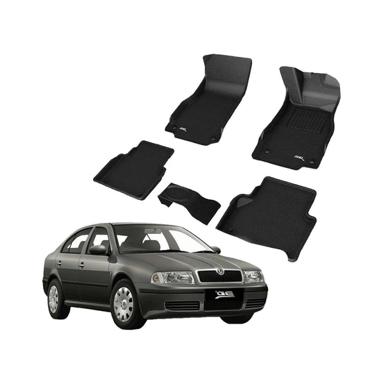 סט שטיחים 3D תואם מקור לרכב סקודה אוקטביה 2005-2012